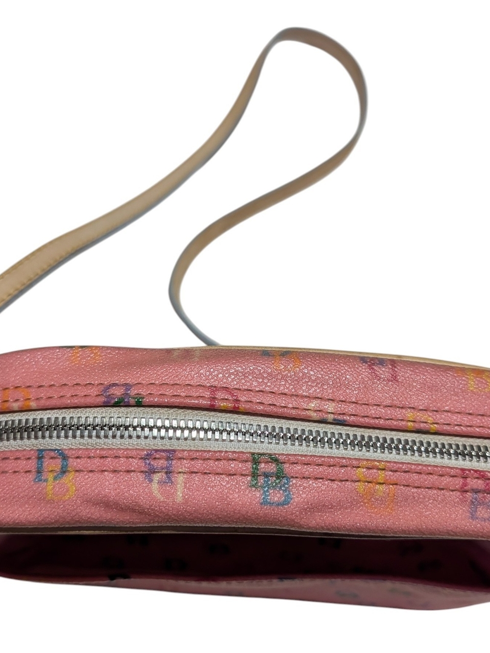 DB Pink Monogram Shoulder/Cross Body Bag - Picture 4 of 4